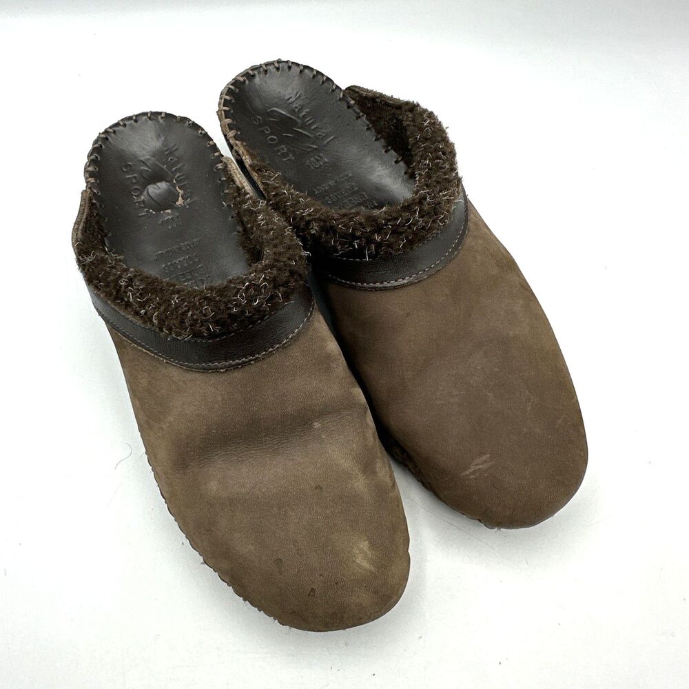 Natural Sport Breeze 705A89 Shoes Women’s 10M Made In Italy Brown Clogs